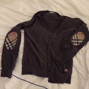 Authentic burberry cardigan with patches